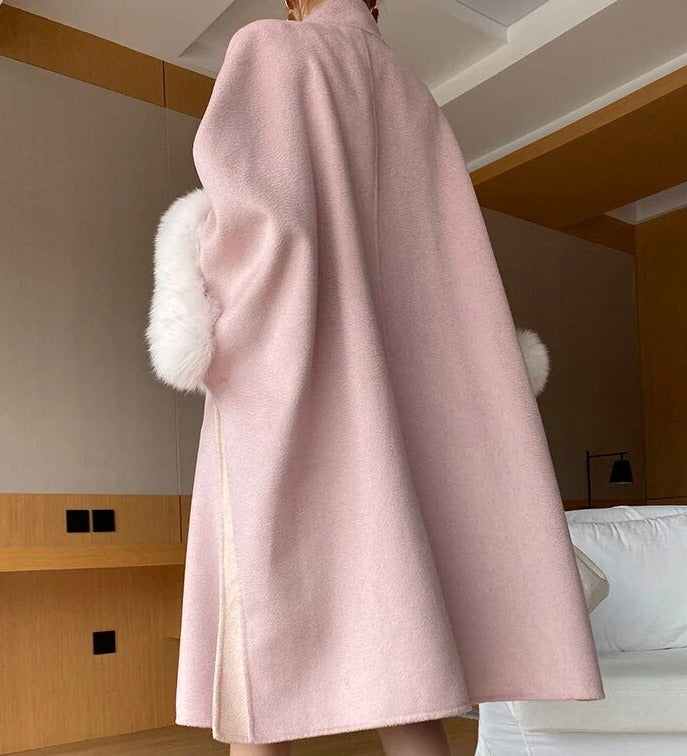 🌺New 2023 fashion Brand plush Double brerasted Woolen coats