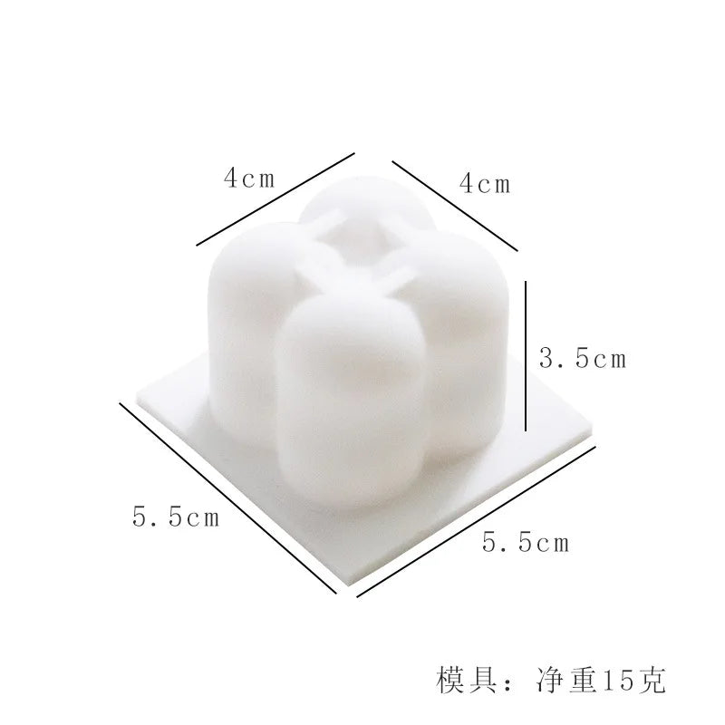 Six-link magic ball candle mold INS creative magic cube round ball aromatherapy candle soft silicone mold