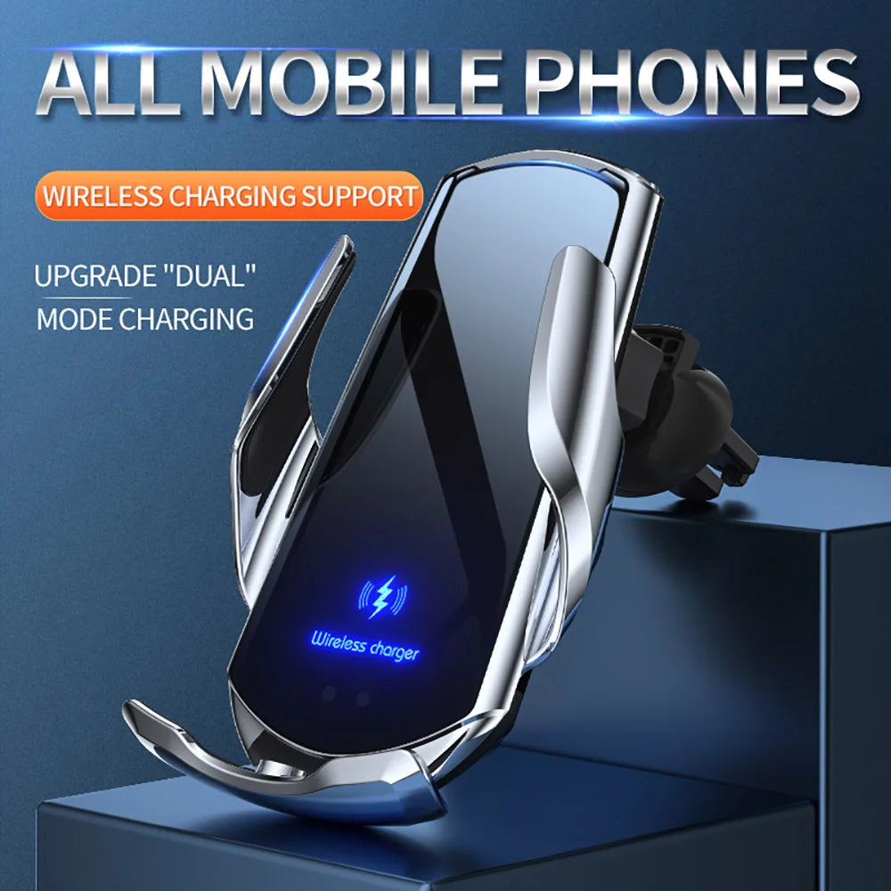 30W Car Wireless Charger for iPhone 15 14 13 12 11 Pro XR 8 Samsung S22 S21 S20 Huawei Xiaomi Magnetic USB Charging Phone Holder