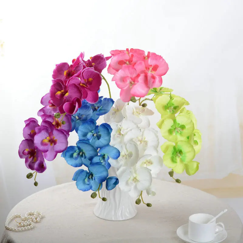 1pc Artificial Silk White Butterfly Orchid Flowers