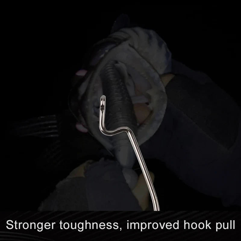 50pcs/lot Fishing Soft Worm Hooks High Carbon Steel Wide Super Lock Fishhooks Lure Softjerk Hooks 8#-5/0 Fishing Tackle