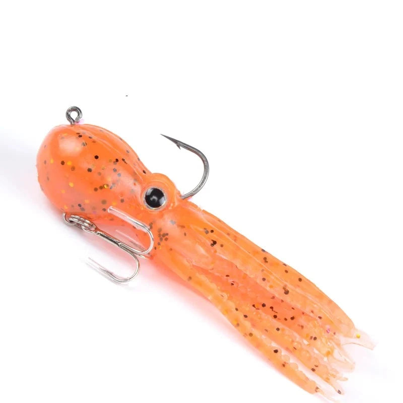 Built-in counterweight Fishing Lure 23g 9cm Long Tail Soft Octopus Artificial silicone Soft Bait