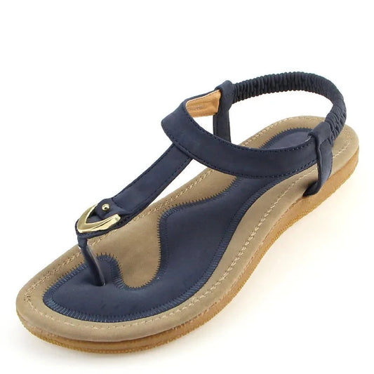 BEYARNE size 35-42 new women sandal flat heel sandalias femininas summer casual single shoes woman soft bottom slippers sandals