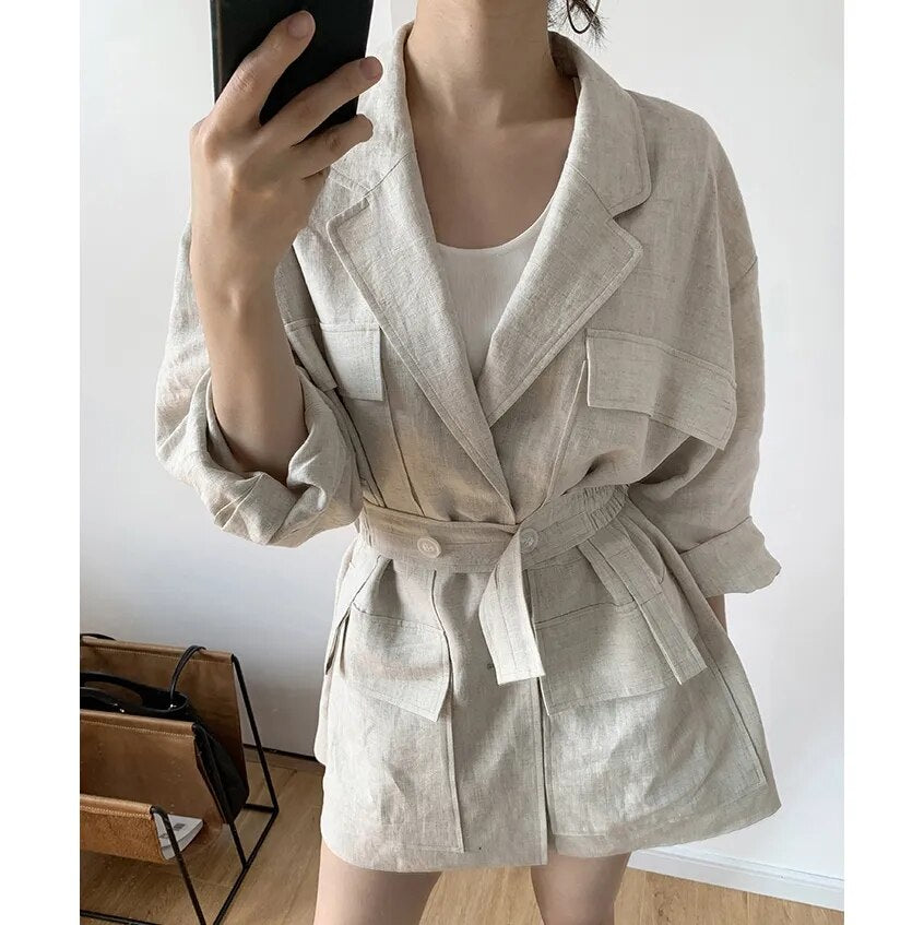 [EWQ] Korea chic Puff Sleeve loose casual ladies robe 2023 summer new product printed dress trendy clothing Vestido