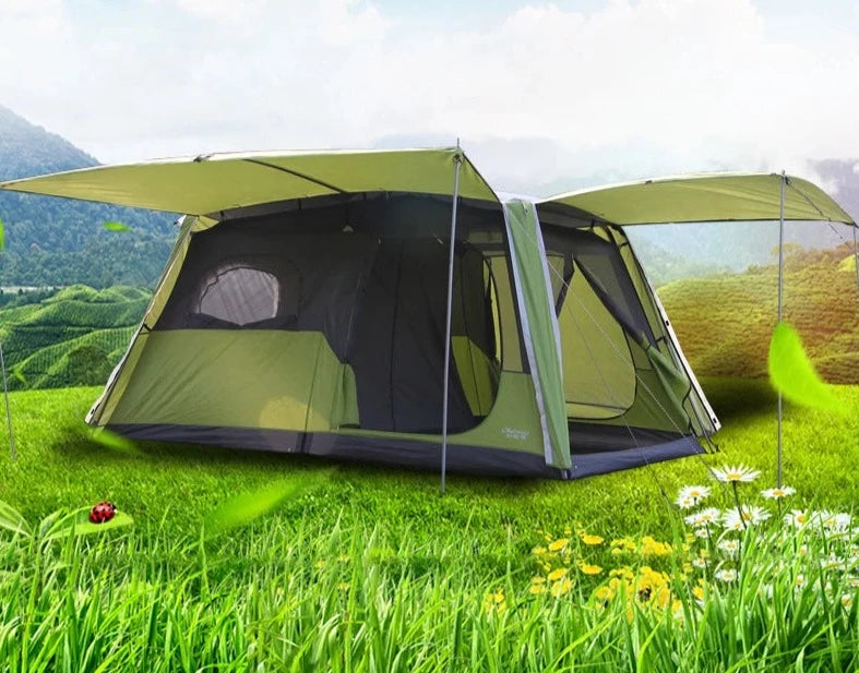 Landwolf Two-Bedroom Automatic 4-5-8 People Double-Layer Anti-Rain Beach Multiplayer Outdoor Camping Tent With Big Space
