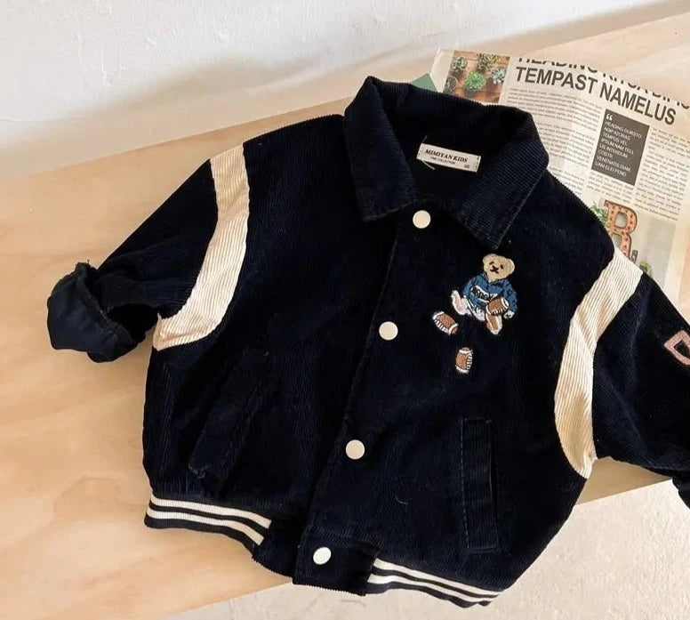 mimi😘 Corduroy Jackets for Baby Boys Girls Casual Spring Fall Outwear Toddler Kids Coat Clothes Sports Wear