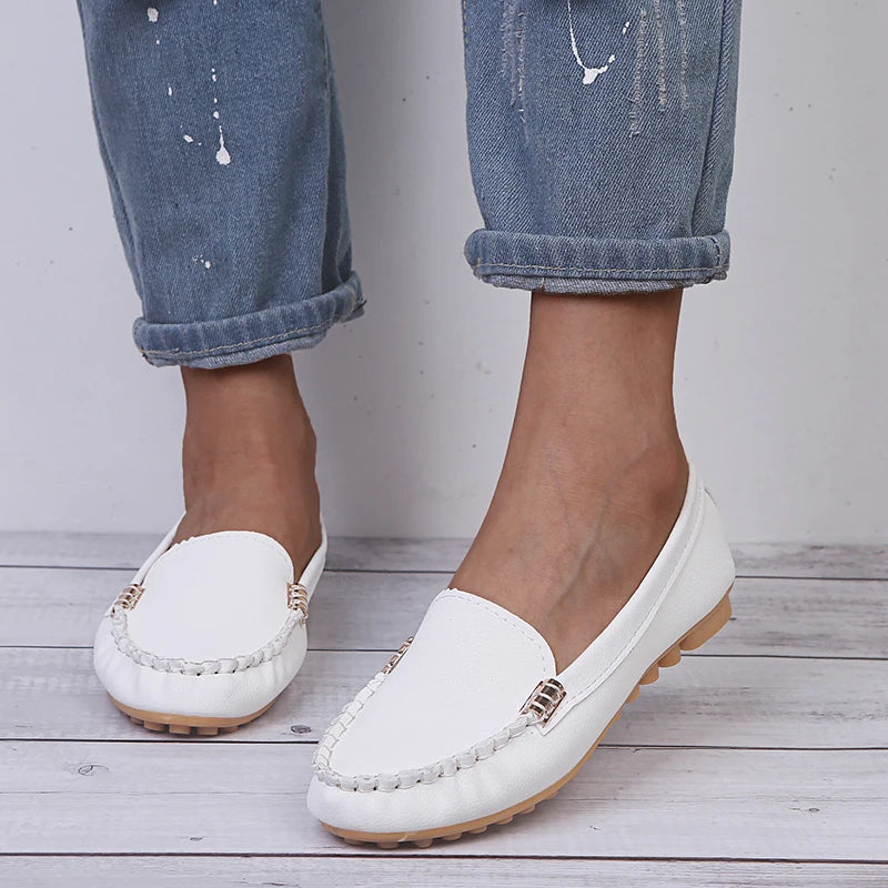 Women Shoes 2023 Spring Autumn Women Casual Flat Shoes Slips Round Toe Denim Flat Loafer Plus Size Jeans Shoes Zapatos Mujer