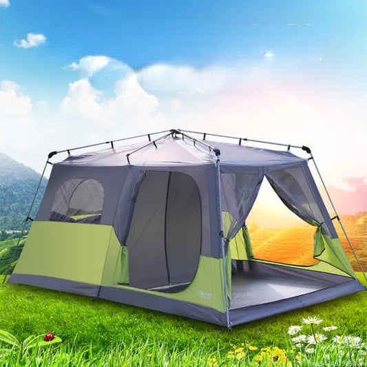 Two-Bedroom Automatic 4-5-8 People Double-Layer Anti-Rain Beach Multiplayer Outdoor Camping Tent With Big Space