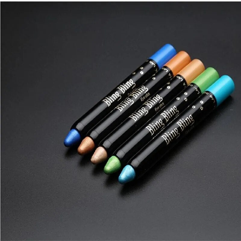 🐠Waterproof Pearlescent Eyeshadow Pencil Stick 15 Colors Lasting Glitter Shimmer Eye Shadow Pen Eyeliner Stick Eyes Makeup Tools