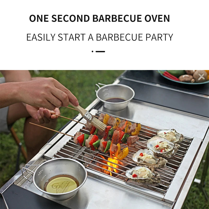 Table Portable Outdoor Vacation Party Camping Picnic BBQ Tools Tea Cooker Set