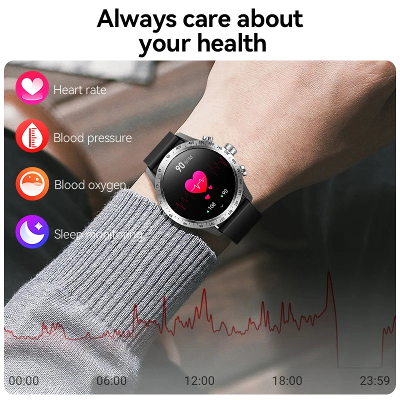 1.28 inch AMOLED Screen Smart Watch For Women Wireless Call Connect Phone Health Monitor Waterproof Sport Ladies Smartwatch