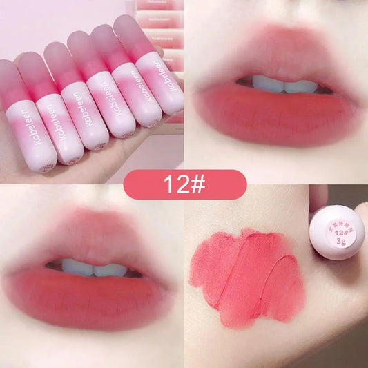 🍀KOBELEEN Lip Glaze Velvet Matte Lip Mud Longlasting Waterproof Lip Tint Gifts