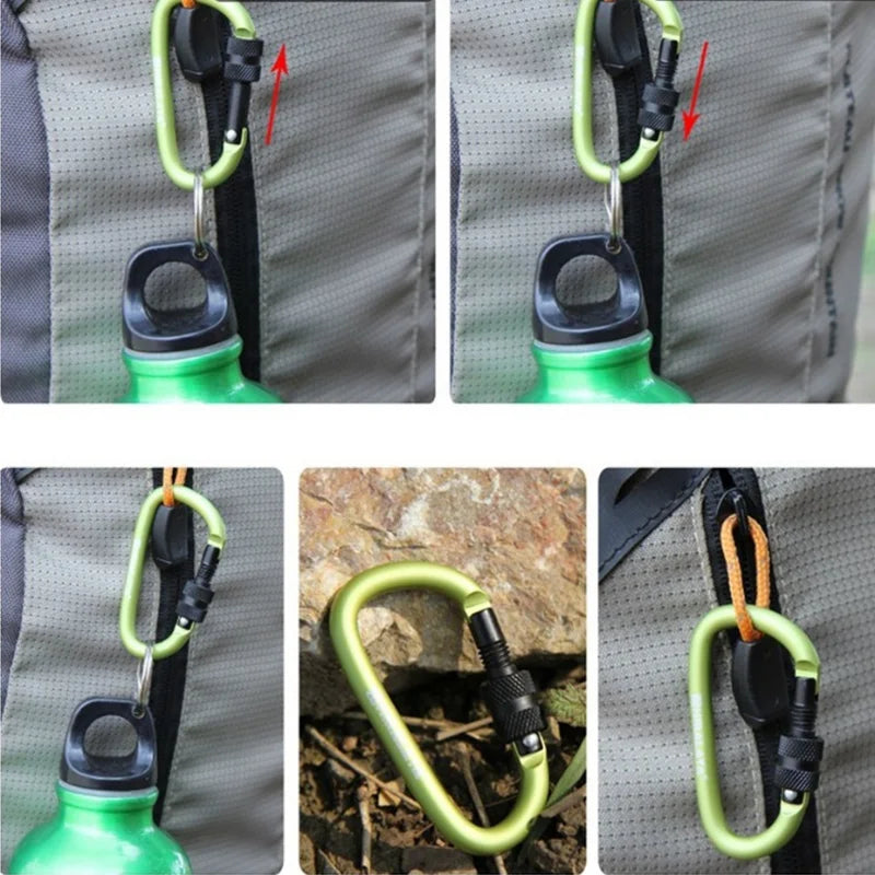 Camping Equipment Alloy Aluminum Survival Gear Camp Mountaineering Hook Outdoor Carabiner
