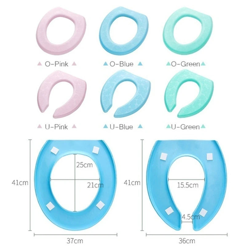Soft Waterproof Toilet Seat Cover Bathroom Washable Closestool Mat Pad Cushion O-shape Toilet seat Bidet Toilet Cover Accessorie