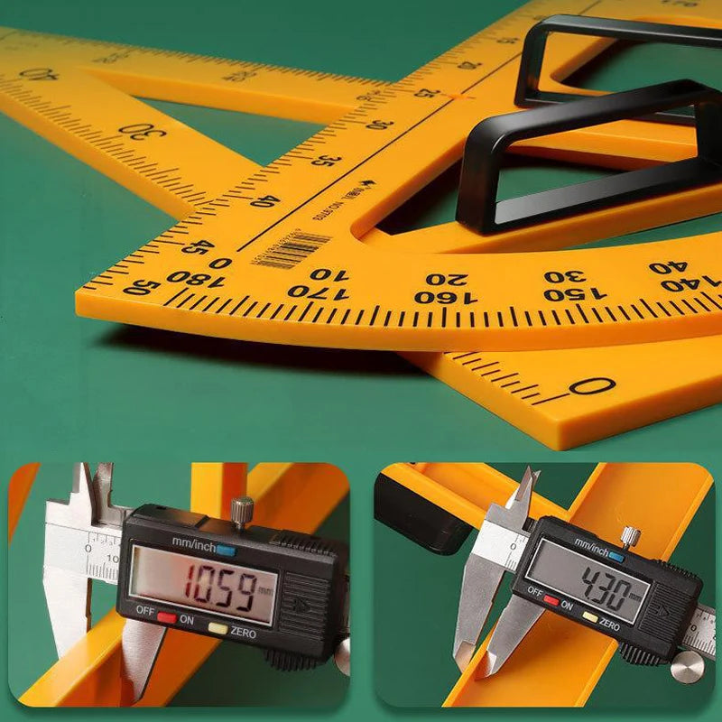 60/100cm Straight Ruler,Big Triangulator Compasses Protractor Math Drawing Instruments For Teachers Educational Stationery 9701