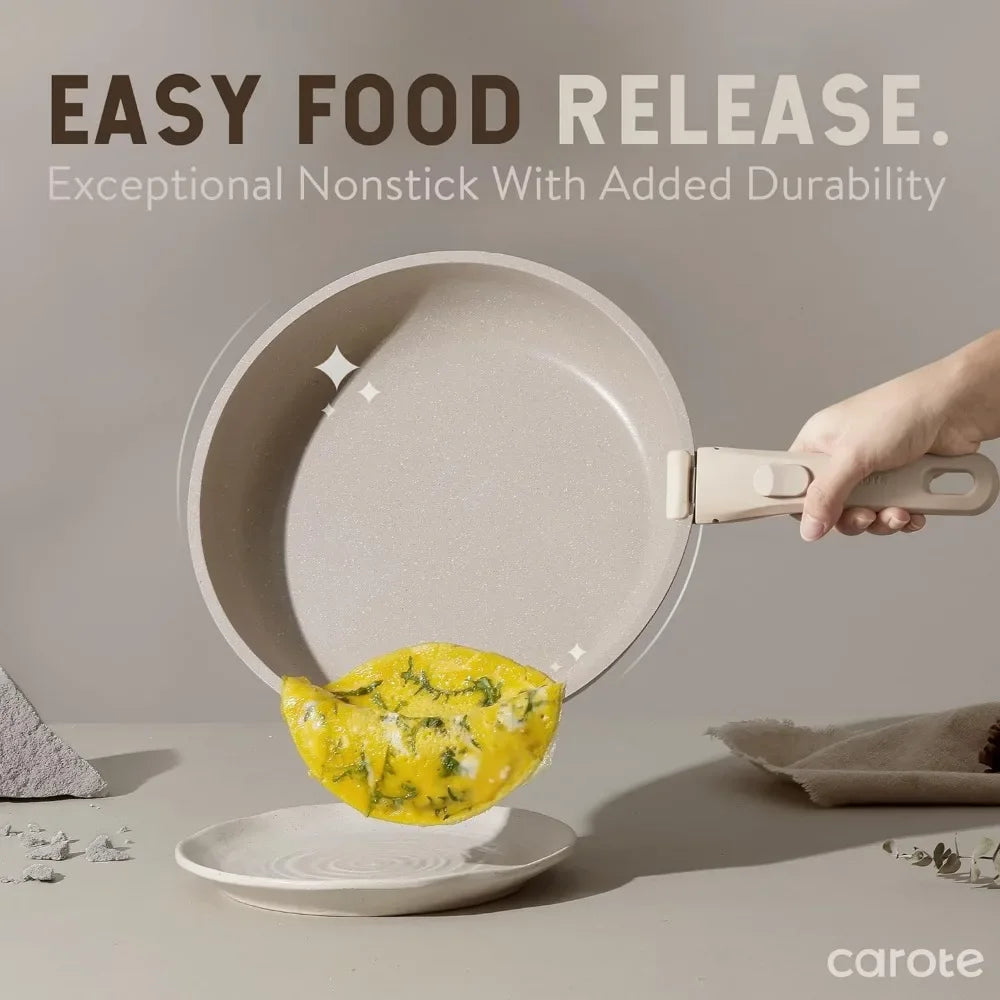 Nonstick Cookware Set Detachable Handle