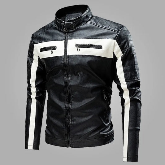 Motorcycle Jacket Men Bomber Biker Jackets Faux Fur Designer Coat Man Fleece Pilot Vintage Aviator Luxury Black Leather Overcoat