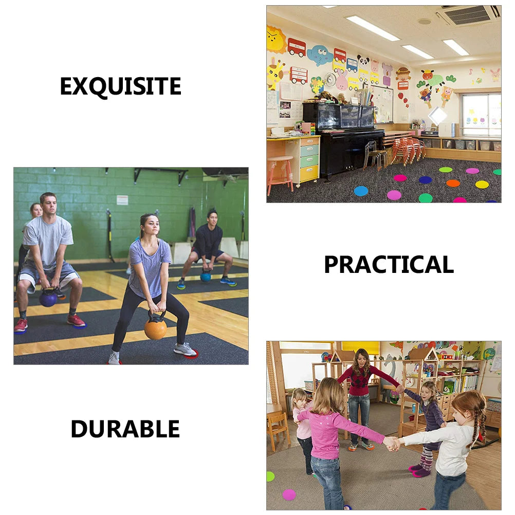 50 Pcs Mark Floor Spots Teacher Supplies Carpet Markers Color Dots Stickers Classroom Kindergarten Polka Rug