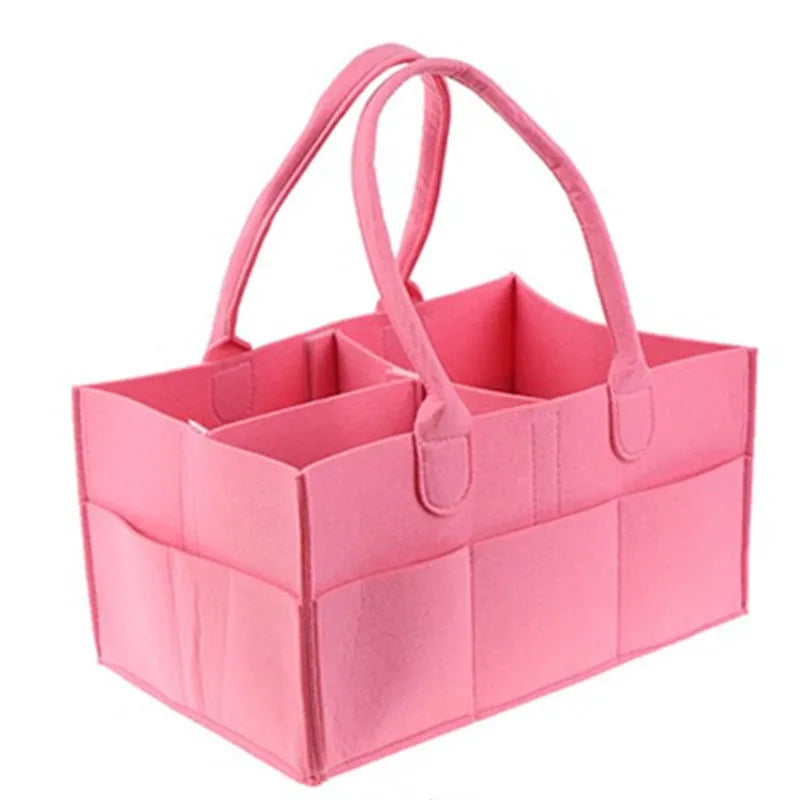 portable parenting felt diaper storage bag, mother multifunctional handbag