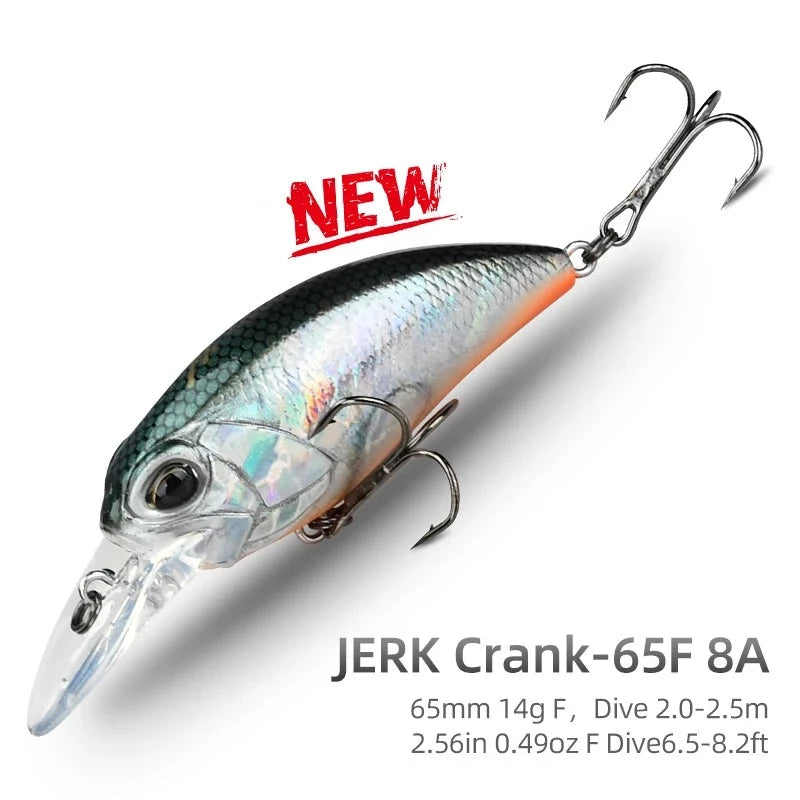 JERK CRANK M65 Floating 14g Hot Model Fishing Lure Hard Bait 11Color Wobbler Crank Quality Professional Depth 2.0-2.5m
