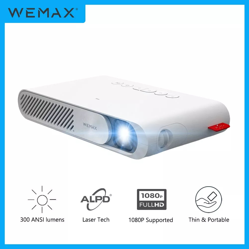 Laser Pocket Projector Ultra Portable Smart Projector 300 ANSI Lumen 1080P Supported Wi-Fi Portable Cinema