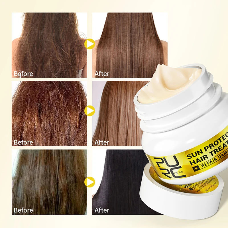 PURC Keratin Hair Mask Magical Repair Damage Frizzy Hair Treatment Shiny Smoothing Straightening Professional Hair Care