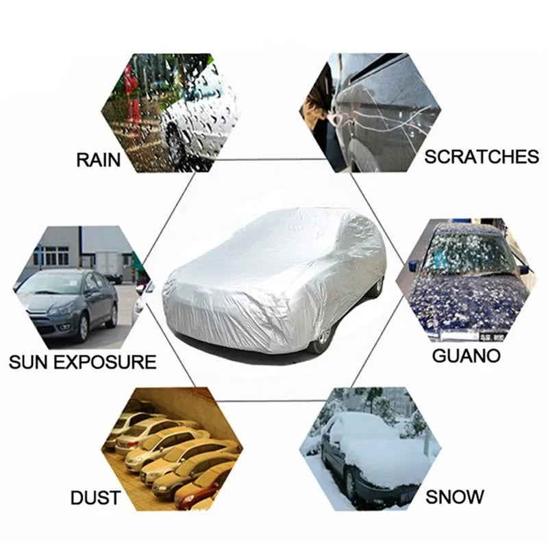 🚕 Car Cover Anti-UV Waterproof Dust-proof Car Covers Indoor Outdoor Universal For Sedan Truck SUV Full Car Cover