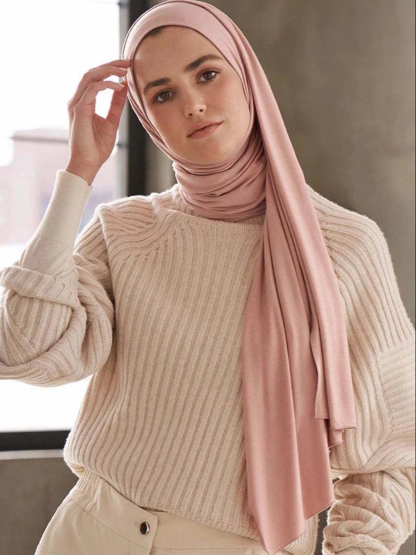 Ramadan Modal Cotton Jersey Hijabs For Woman Long Muslim Shawl Plain Soft Turban Hijab Womens Islamic Headscarf 170x60cm