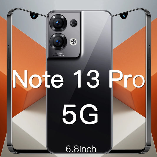 😘 Note 13 Pro Smartphone 5G Original Mobile Phone 16+1TB 6.8inch HD Screen Unlocked Dual SIM Cards Cell phone