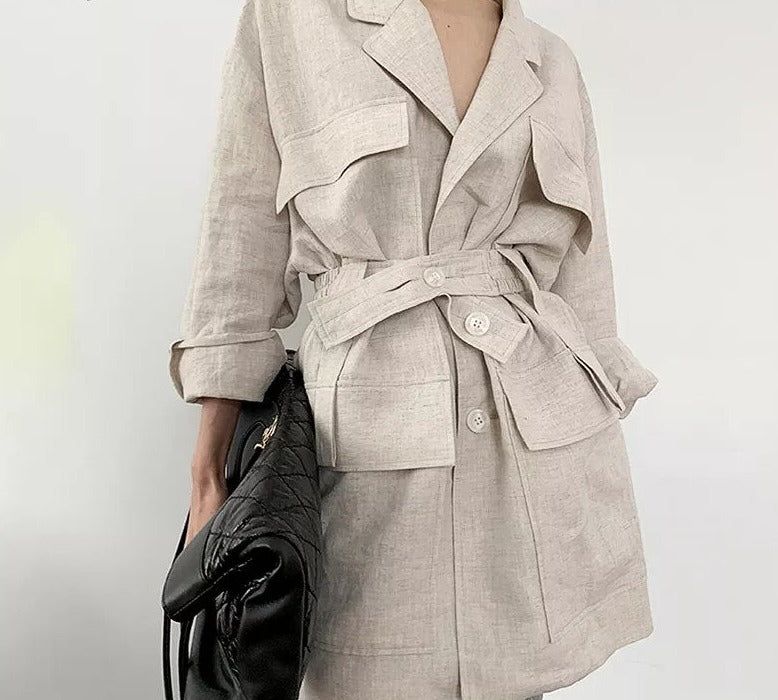 [EWQ] Korea chic Puff Sleeve loose casual ladies robe 2023 summer new product printed dress trendy clothing Vestido
