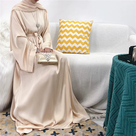 2022 Ramadan Muslim Dress Eid Mubarak Chiffon Open Abaya Kimono Dubai  Islam Kaftan  Clothes Abayas For Women Robe Femme Caftan