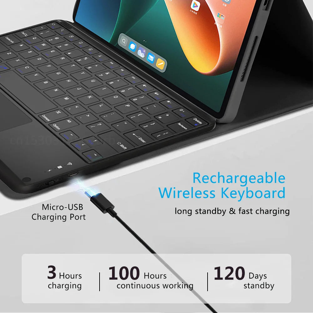 Keyboard Case for Xiaomi Mi Pad 6 Pro Keyboard Case For Redmi Pad SE 11 Inch 2023 Tablet Cover MiPad 5 Pro Case with Keyboard