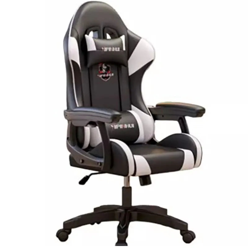 Back Cushion Office Chair Footrest Wheels Glides Mobile Computer Gaming Chair Height Extender Cadeira Gamer Home Furniture