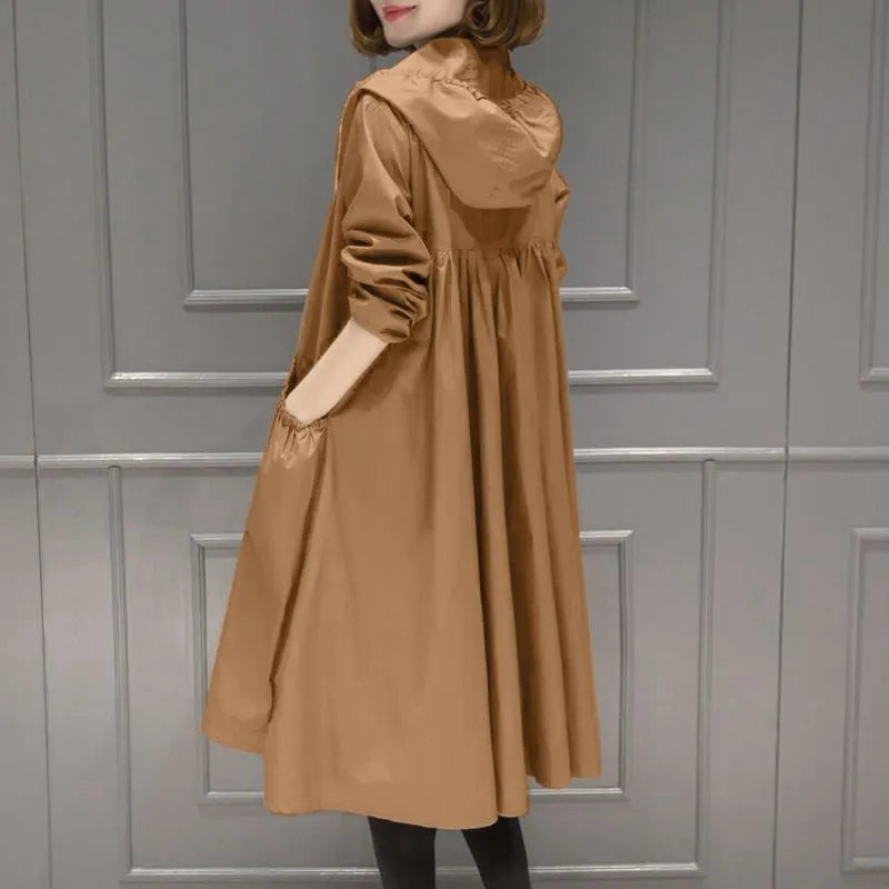 😍New Long Coat Thin Trench Coat Women 2023New Spring Autumn