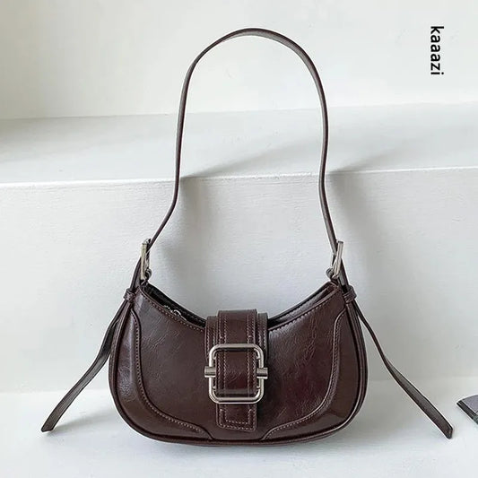 😍Vintage Handbags For Women Half-moon Leather Hasp Shoulder Crossbody Bag Luxury Designer Ladies Underarm Bags Hobo 2023 Fashion