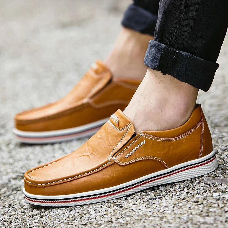 Men's Leather Shoes Casual Flats Moccasins Men Loafers Party Driving Loafers Shoes Rome Breathable Moccasins Men's Casual Shoes