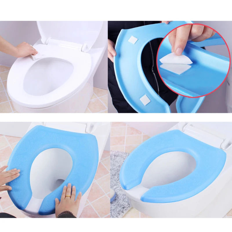 Soft Waterproof Toilet Seat Cover Bathroom Washable Closestool Mat Pad Cushion O-shape Toilet seat Bidet Toilet Cover Accessorie