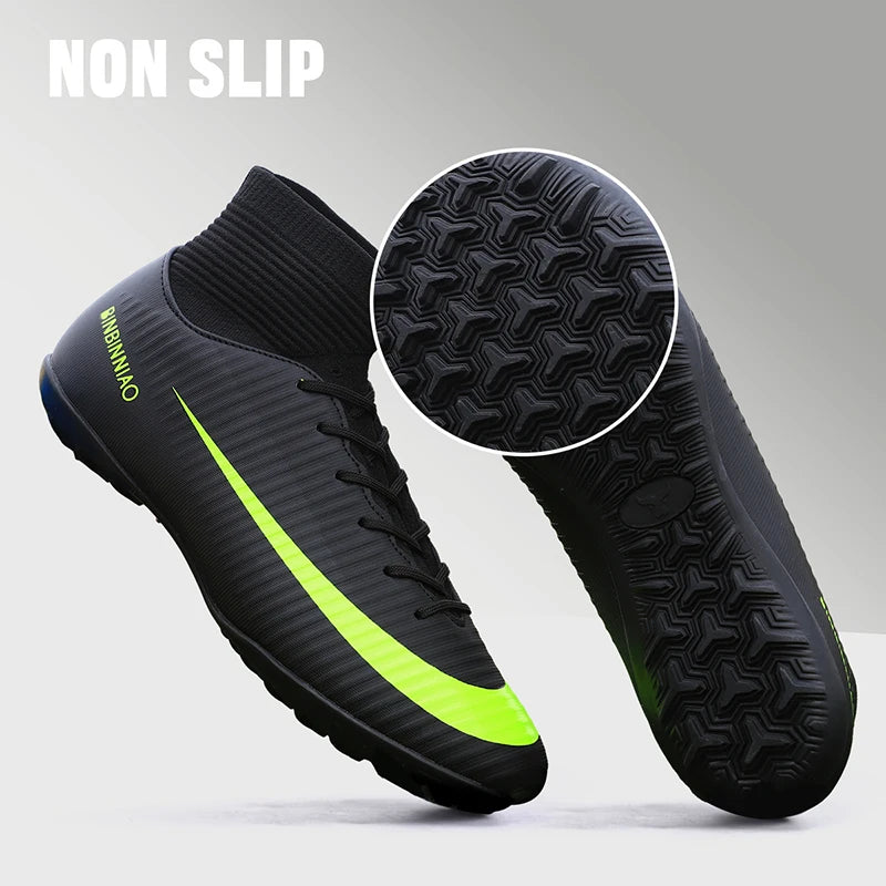 Wear Resistant Ankle Protect Arch Protect Elastic Comfort Soccer Shoes