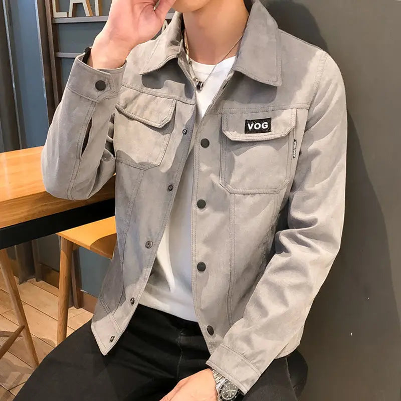 Fashion jacket men's Spring and Autumn 2023 new Korean version trend clothing casual versatile work jacket jacket jacket