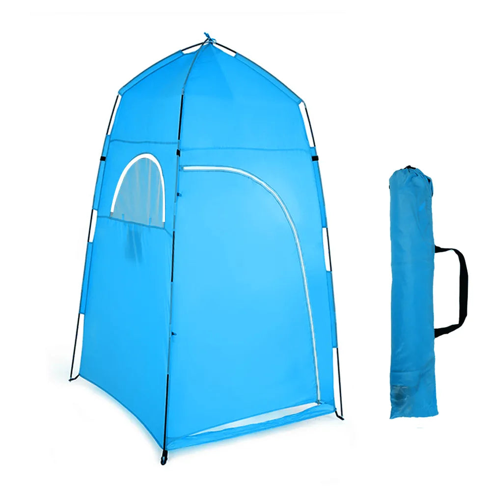 Outdoor Camping Beach Tent Shower Bath Changing Fitting Room Shower Tent Shelter Automatic Instant Tent Shade Awning Toilet Tent