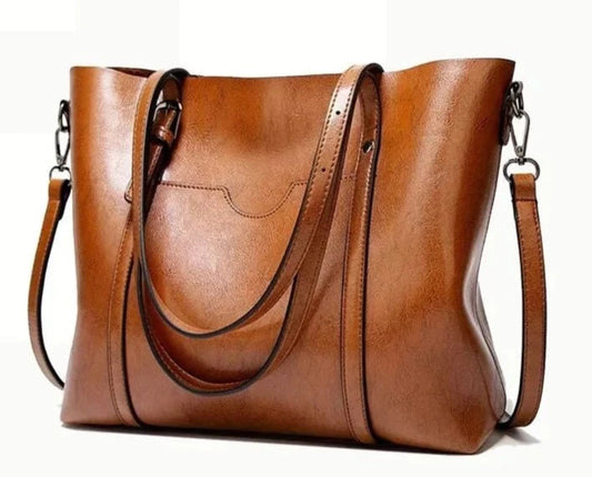 🥰Women Handbags Tote Bag Soft PU Leather Retro Designer Large Capacity Multi-pocket Casual Shoulder Crossbody Bag Mother's Gift