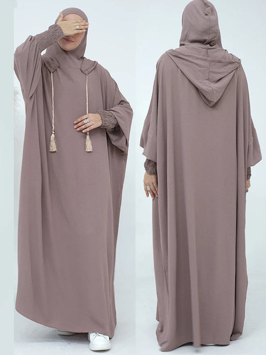 Eid Muslim Dress for Women Eid Abaya Morocco Ramadan Jilbab Hooded Prayer Dresses Vestido Kaftan Islam Dubai Arab Long Robe 2024
