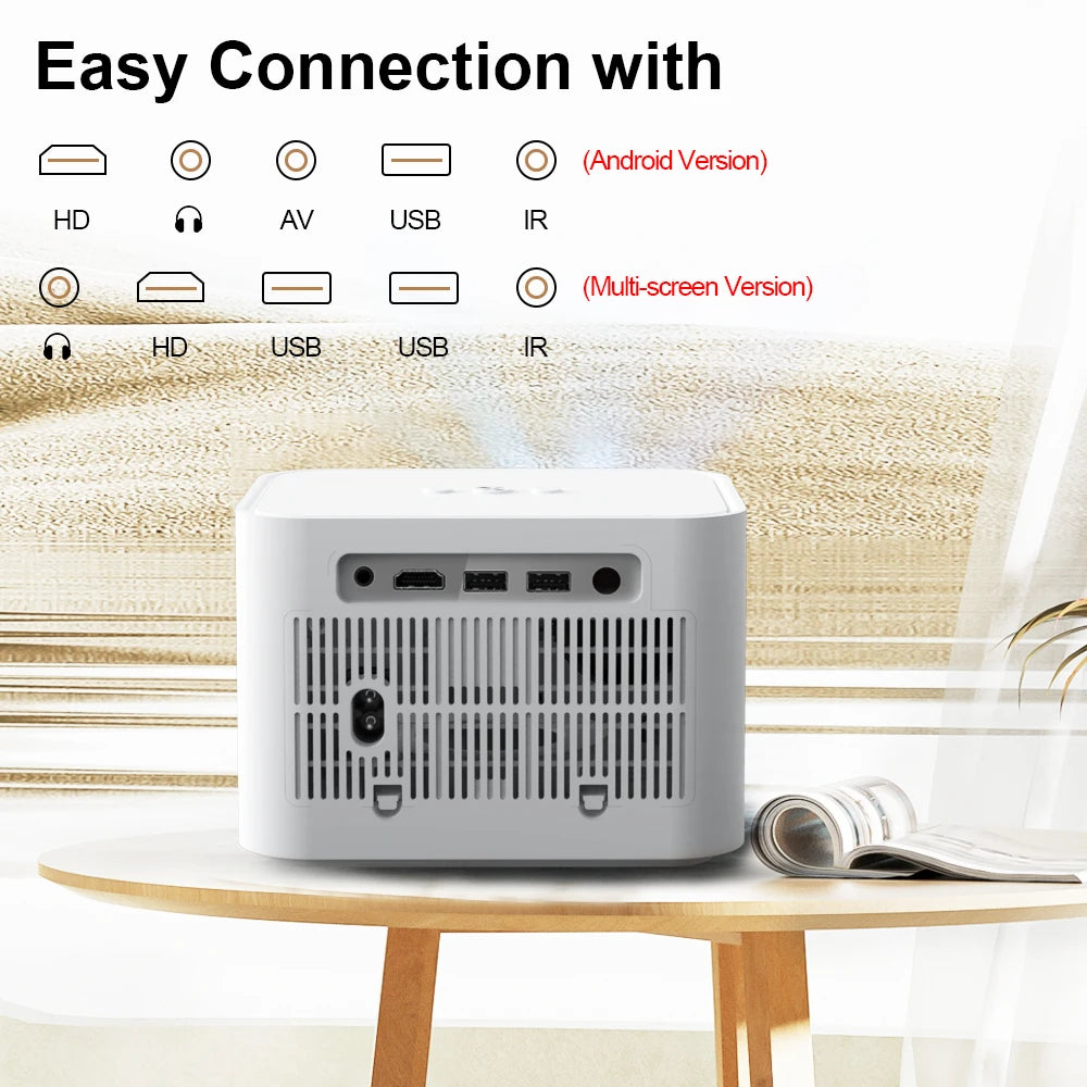 HD Mini Projector TD91 for Full HD 1080P 4K Video 5G WIFI Android Portable Projector TD91W Home Theater Cinema Beamer