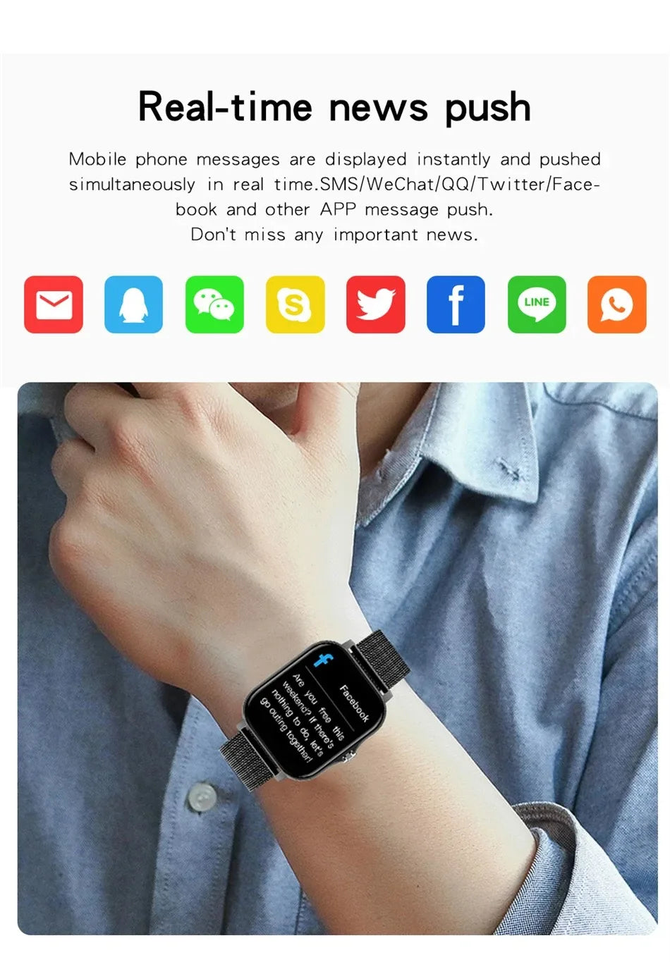 New Bluetooth Answer Call Smart Watch Men 1.69" Full Touch Dial Call Fitness Tracker IP67 Waterproof Smartwatch Man Women
