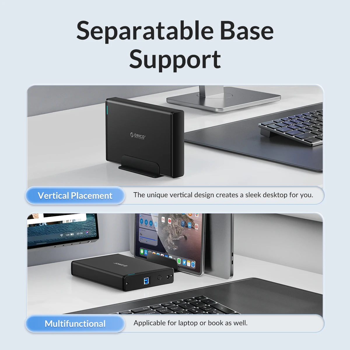 ORICO 3.5'' HDD Case SATA to USB 3.0 Adapter External Hard Drive Enclosure for 2.5" 3.5" SSD Disk HDD Case for PC