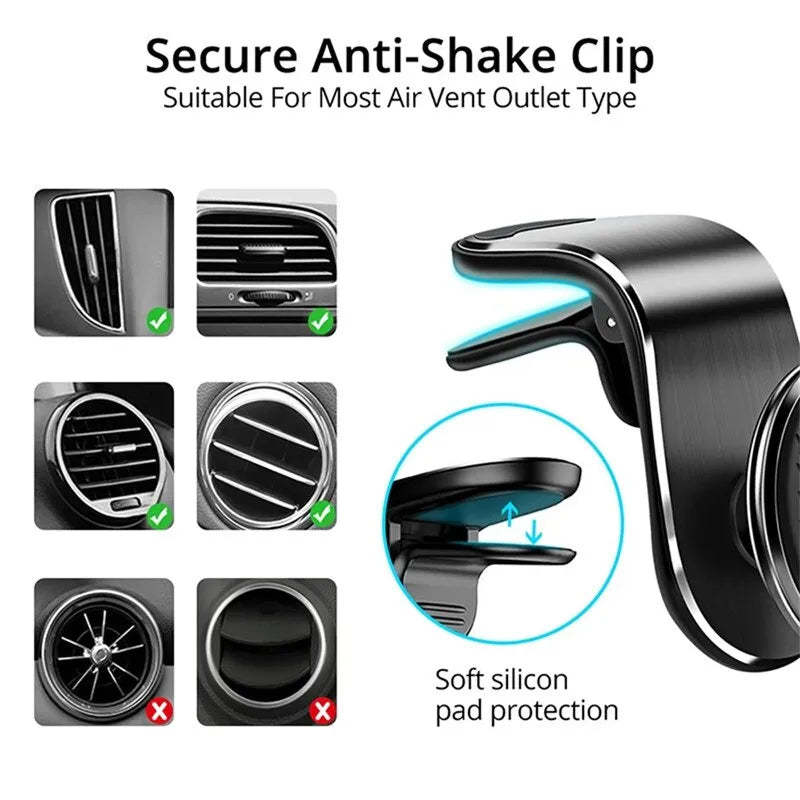 Stand Air Vent Magnet Car Mount GPS Smartphone Mobile Support In Car Bracket for iPhone Samsung Xiaomi
