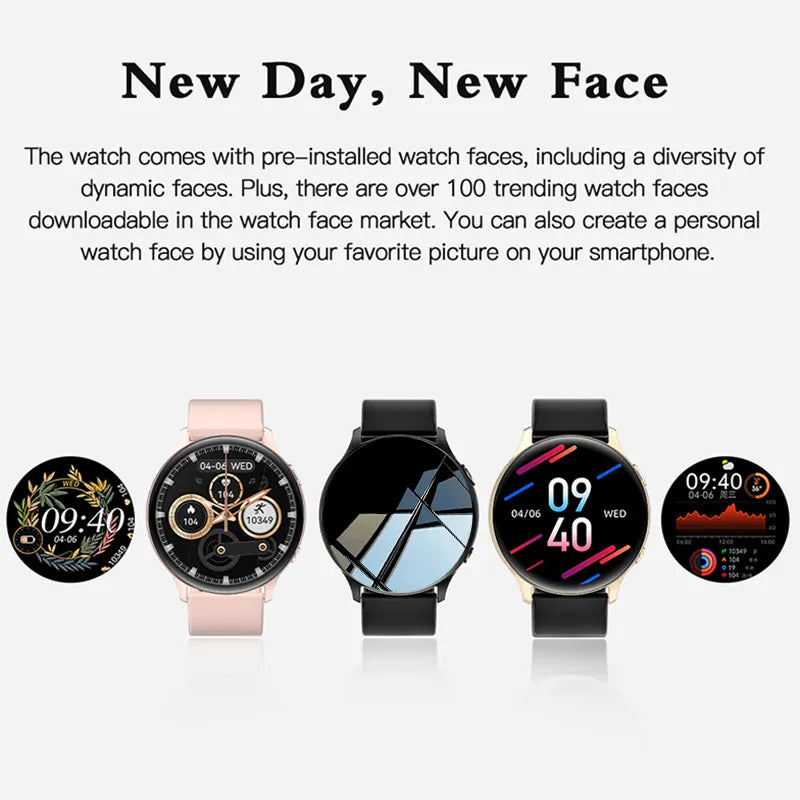 Smart Watch Ladies Heart Rate Blood Pressure Custom Dial Sport Fitness Watch Men Woman Waterproof Smartwatch Women