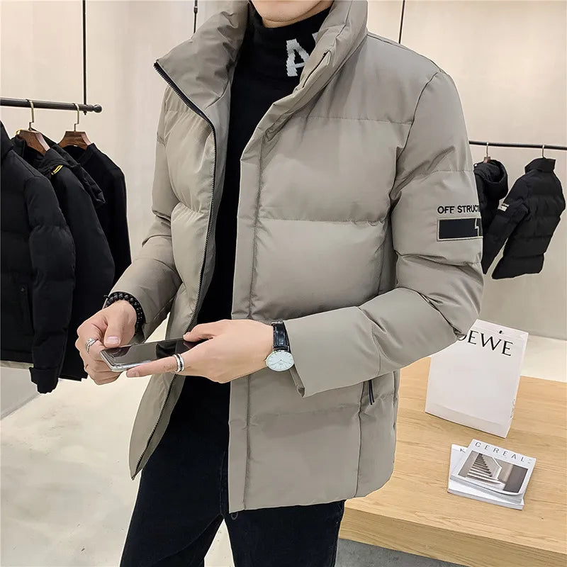 Men Thickened Puffer Jackets 2023 Winter Down Cotton Jacket Padded Jacket Man Warm Coats Clothes Ropa De Hombre Men Clothing