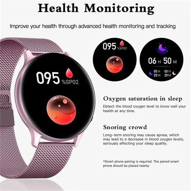 Smart Watch Ladies Heart Rate Blood Pressure Custom Dial Sport Fitness Watch Men Woman Waterproof Smartwatch Women