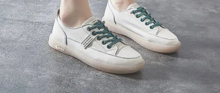 Women Sneakers Shoes Casual Vulcanize Shoes White  Leather Walking Running Summer Platform Flats Woman Sport Shoesfy77